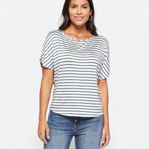 Striped Navy and White Women's Top